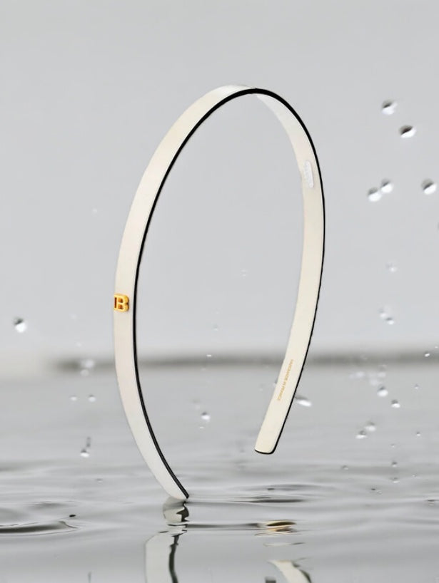 Balmain Cellulose Acetate Headband White Small ??
