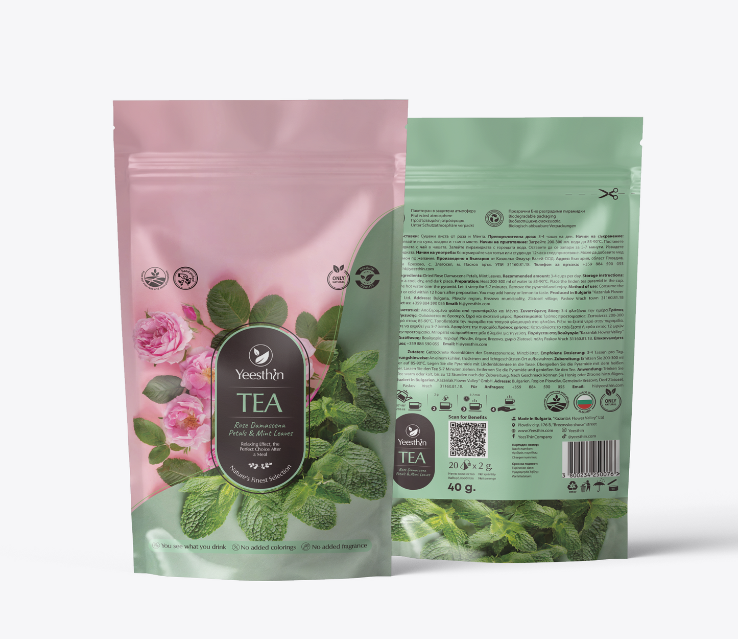Yeesthin Damascena Rose and Mint Premium Tea 大馬士革玫瑰薄荷茶 20 Bags