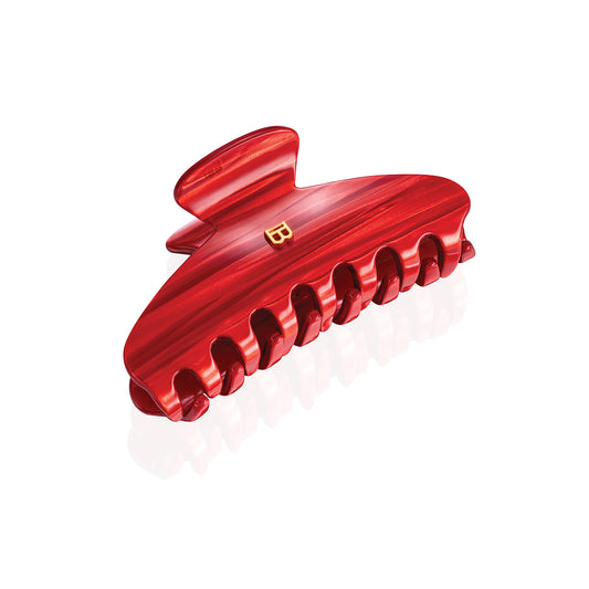 Balmain Limited edition Cellulose Acetate Pince a Cheveux Medium Red Pearl