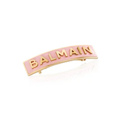 Balmain Limited Edition 18K Hair Barrtette Gift Set-Pastel Pink (Flannel Included)
