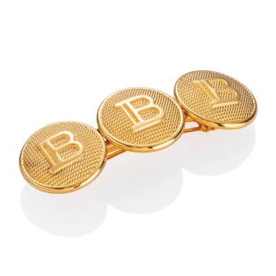 Balmain Limited Barrette Gold SS22 限量版髮夾金色