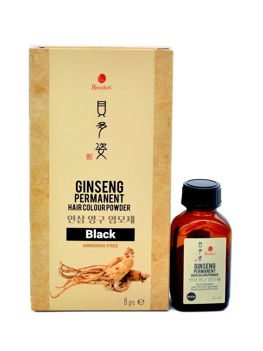 Beautos Ginseng Permanent Hair Colour Powder 8g人蔘精華護養染髮粉